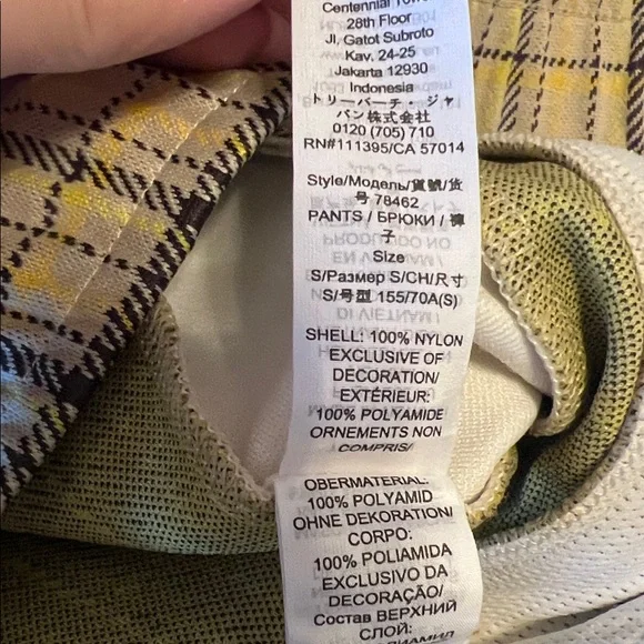 Tory Burch Tory Sport plaid Golf pants, yellow, size 4. NWOT - Picture 15 of 16